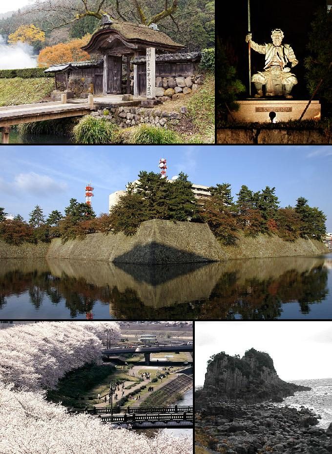 福井市の街並みモンタージュ