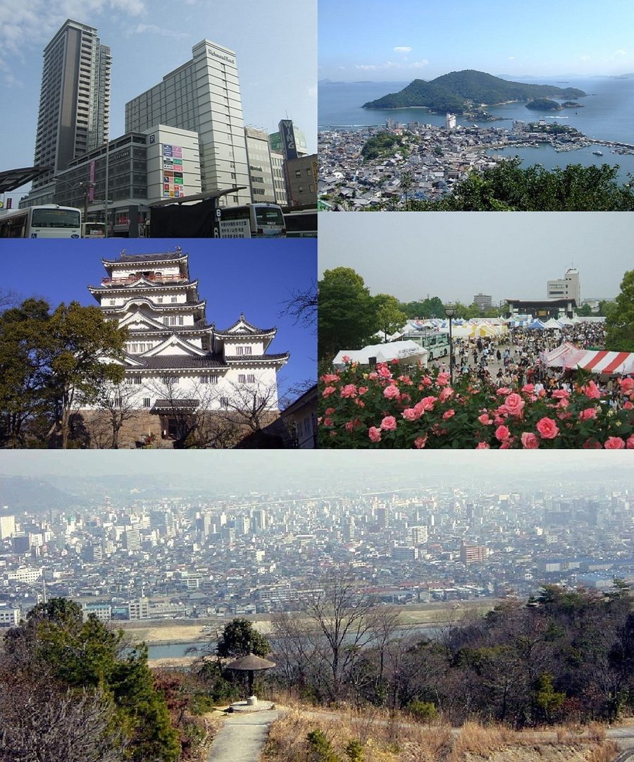 福山市の街並みモンタージュ