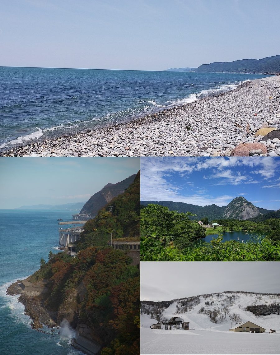 糸魚川市の街並みモンタージュ