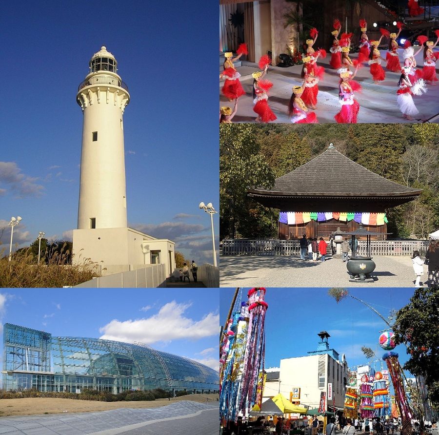 いわき市の街並みモンタージュ