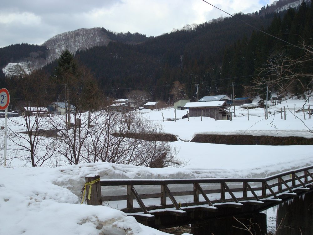 上小阿仁村・八木沢集落の雪景色