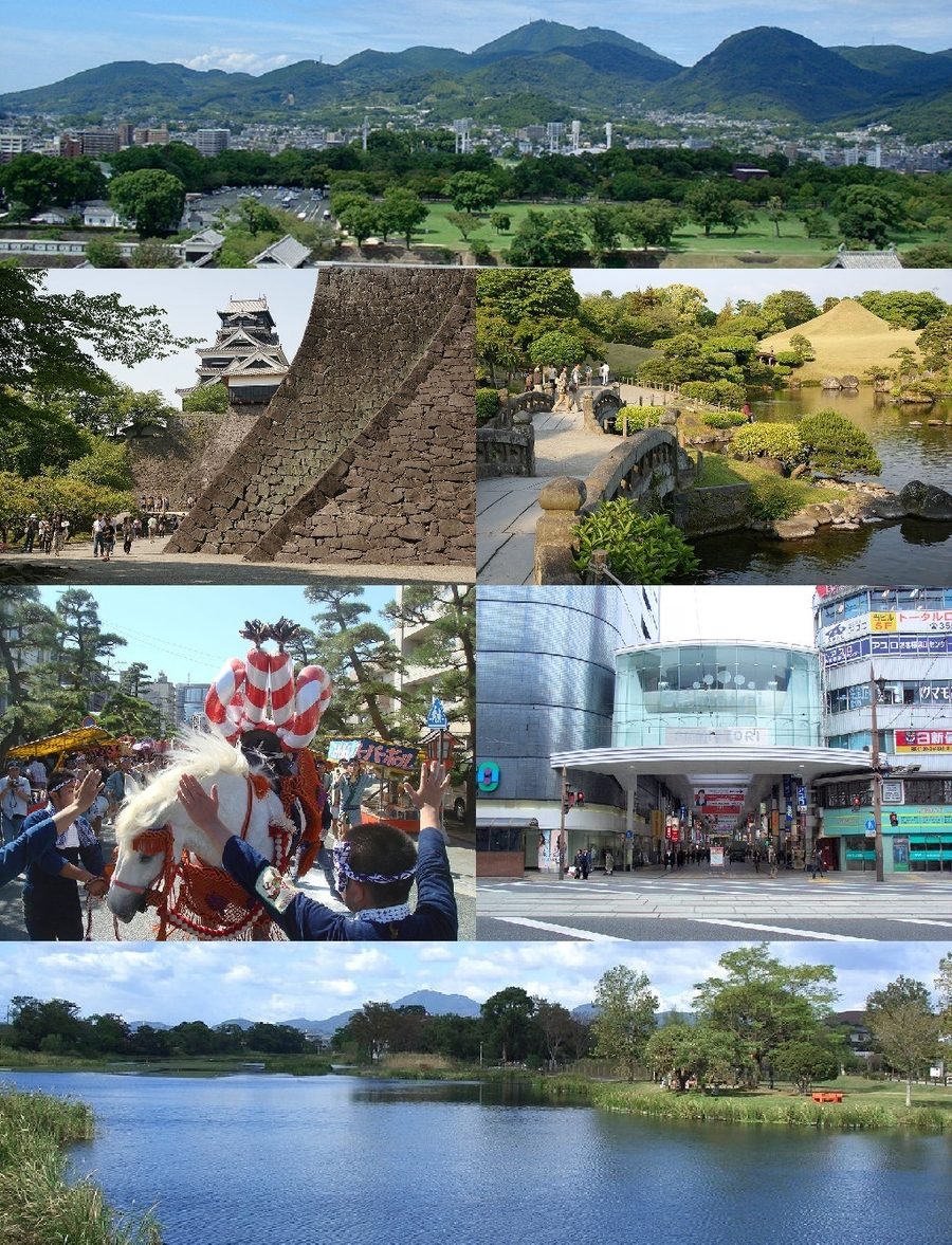 熊本市の街並みモンタージュ