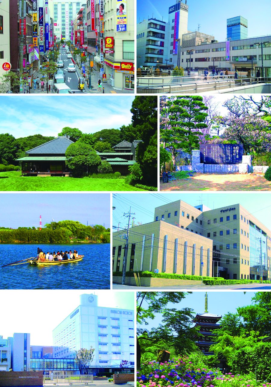 松戸市の街並みモンタージュ