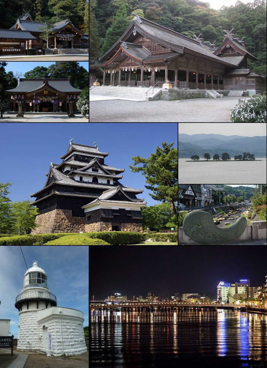 松江市の街並みモンタージュ