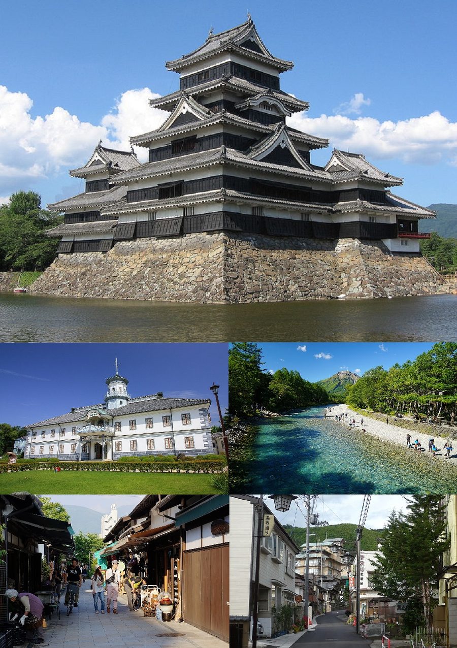 松本市の街並みモンタージュ