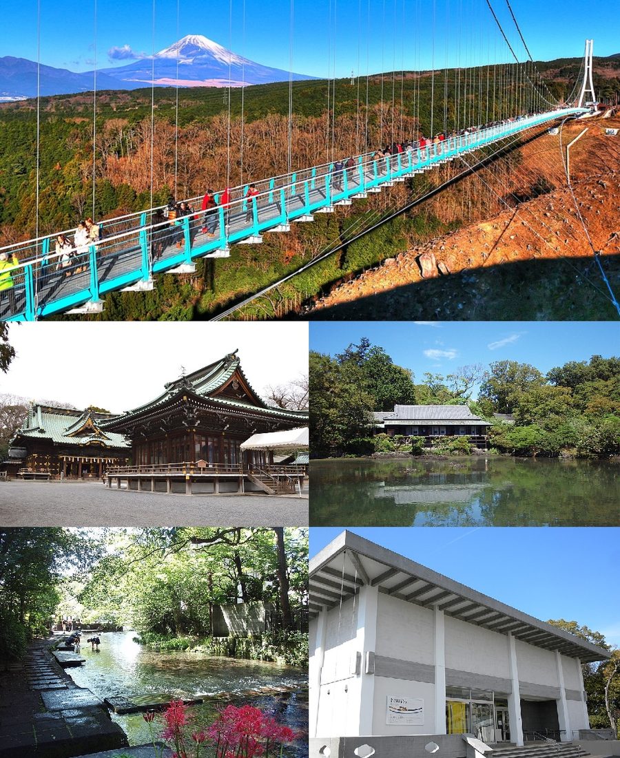 三島市の街並みモンタージュ