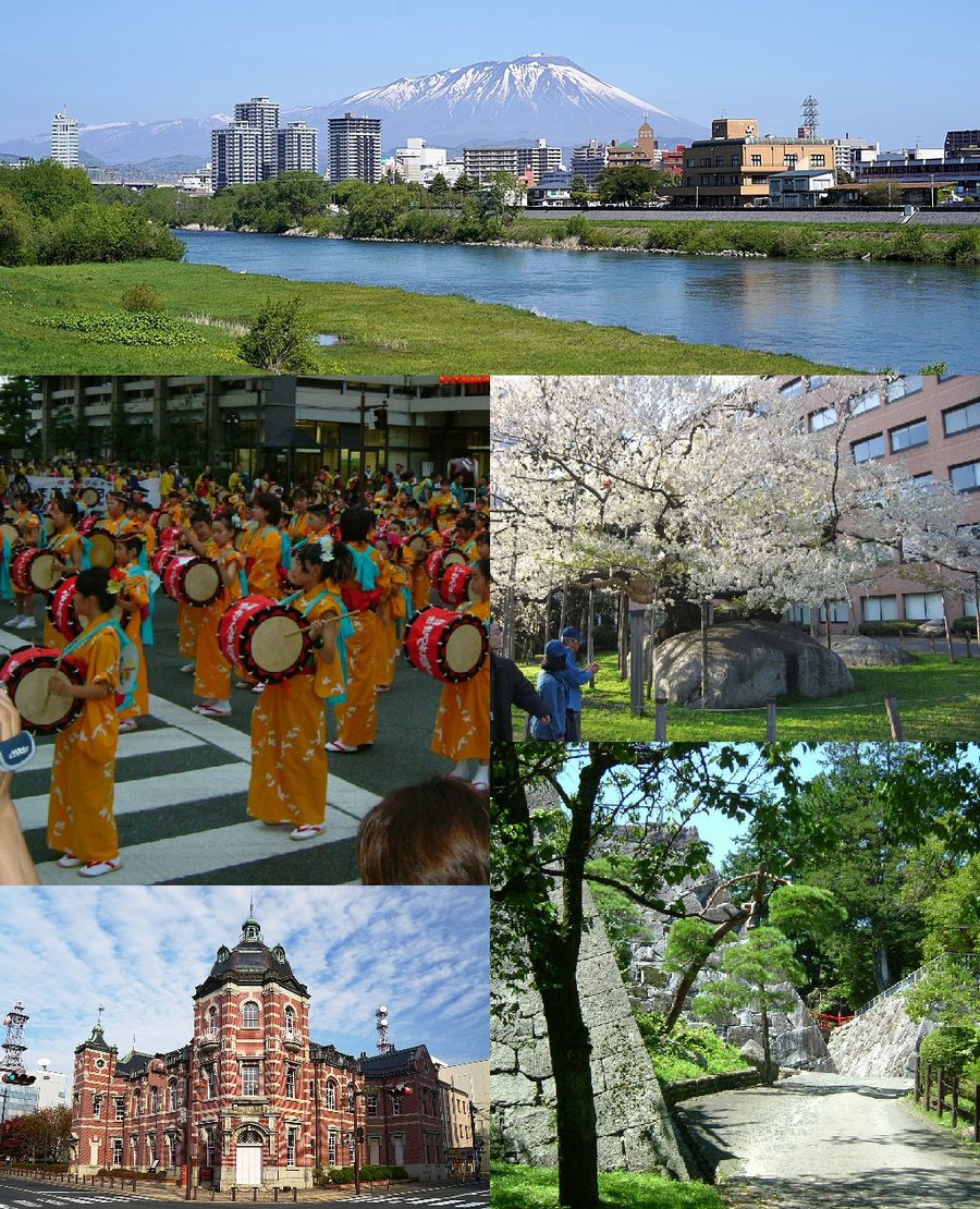盛岡市の街並みモンタージュ