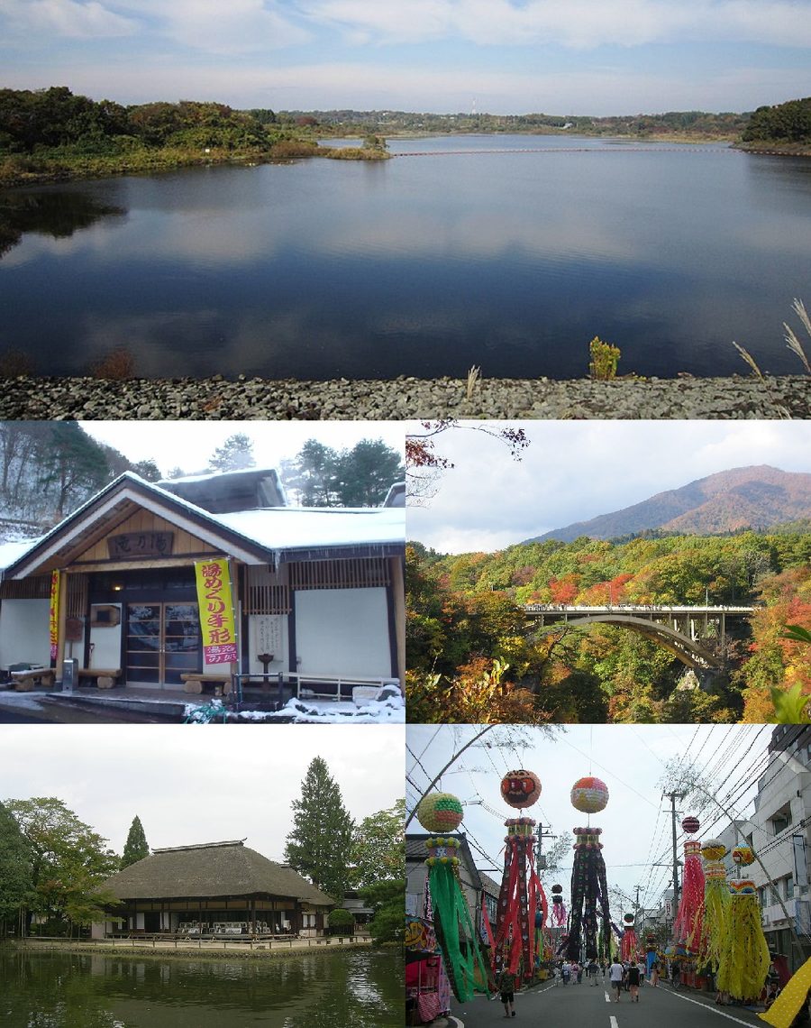 大崎市の街並みモンタージュ