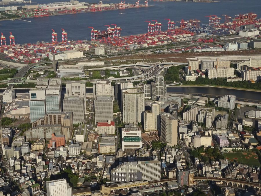 品川シーサイド地区の空撮