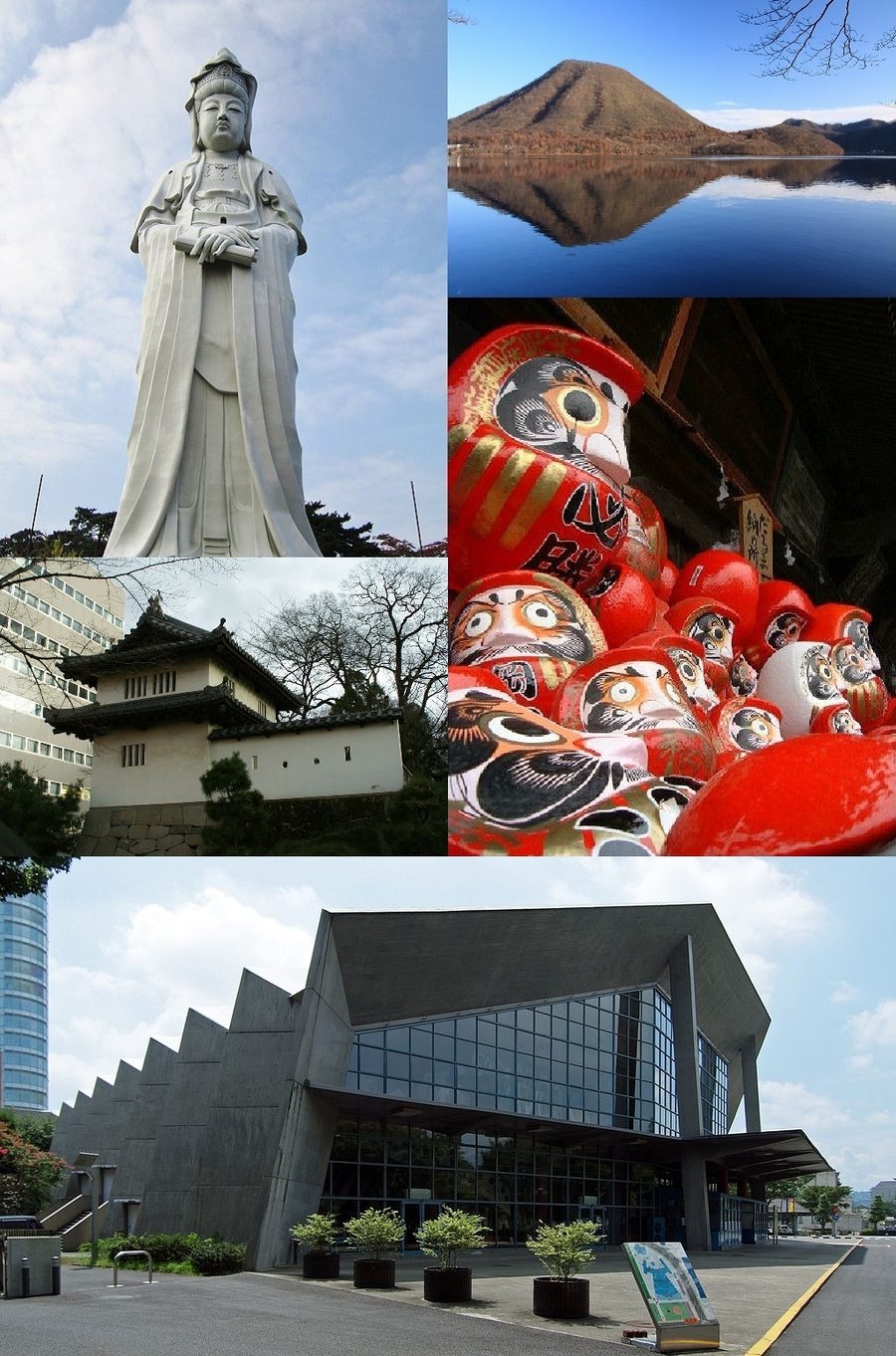 高崎市の街並みモンタージュ
