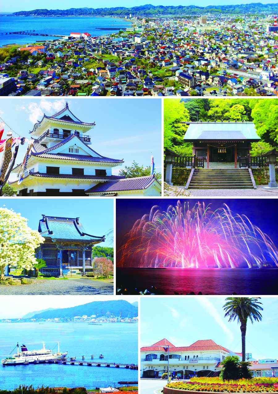 館山市の街並みモンタージュ