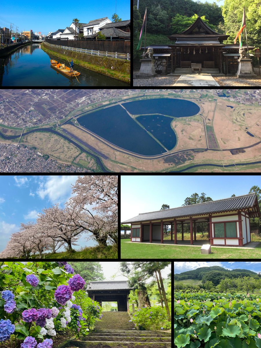 栃木市の街並みモンタージュ