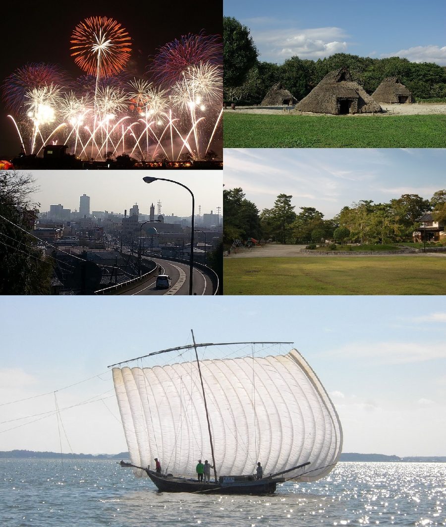 土浦市の街並みモンタージュ