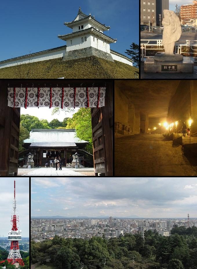 宇都宮市の街並みモンタージュ