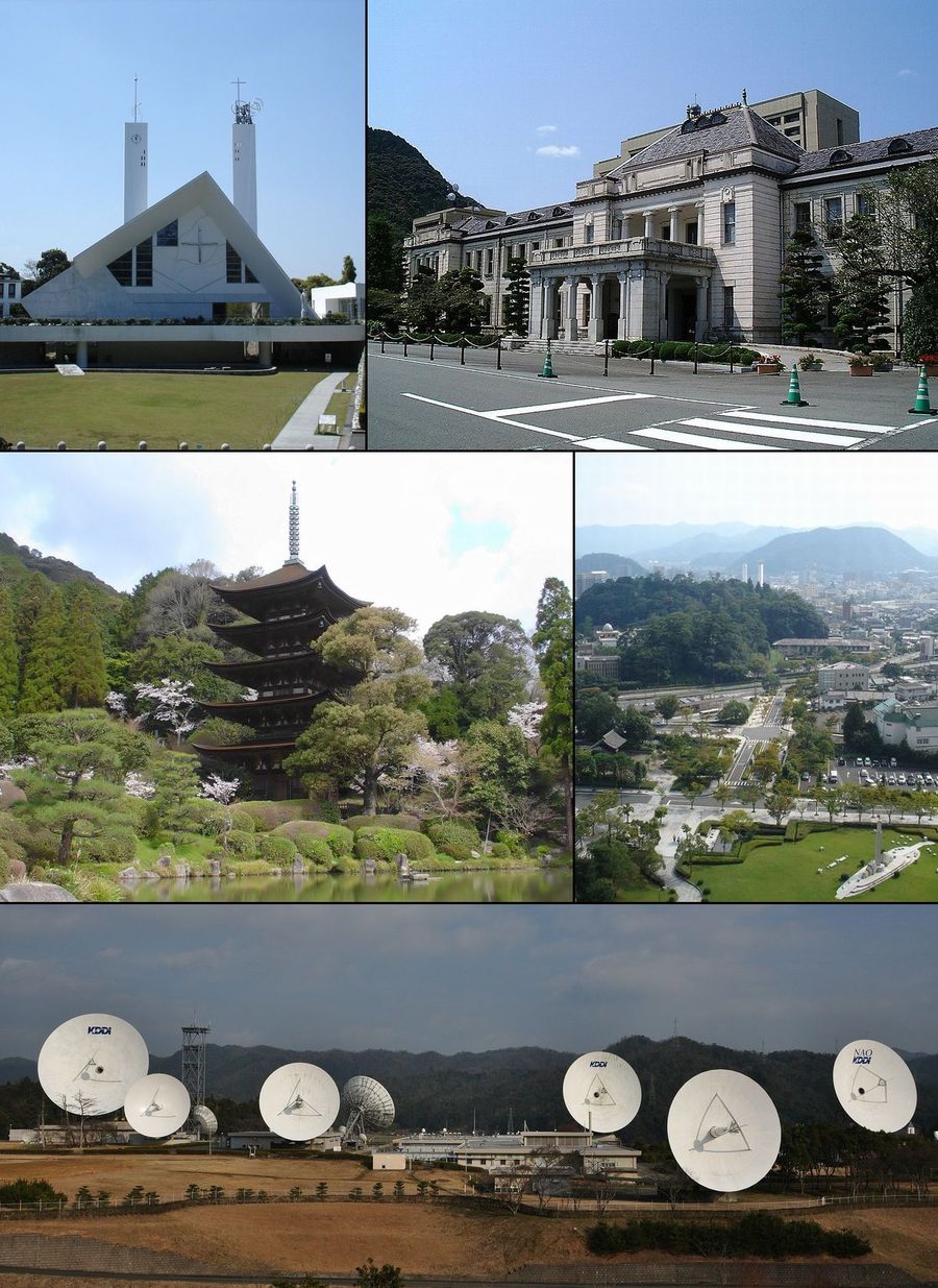 山口市の街並みモンタージュ