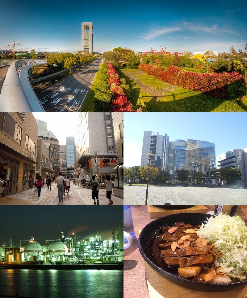四日市市の街並みモンタージュ