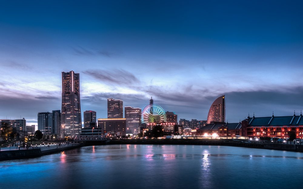山下公園から見たみなとみらいの夜景
